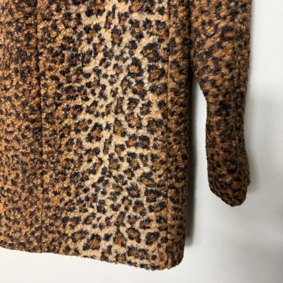 Bernardo Leopard Print Double Breasted Cheetah Coat Jacket Size XS - Picture 11 of 11